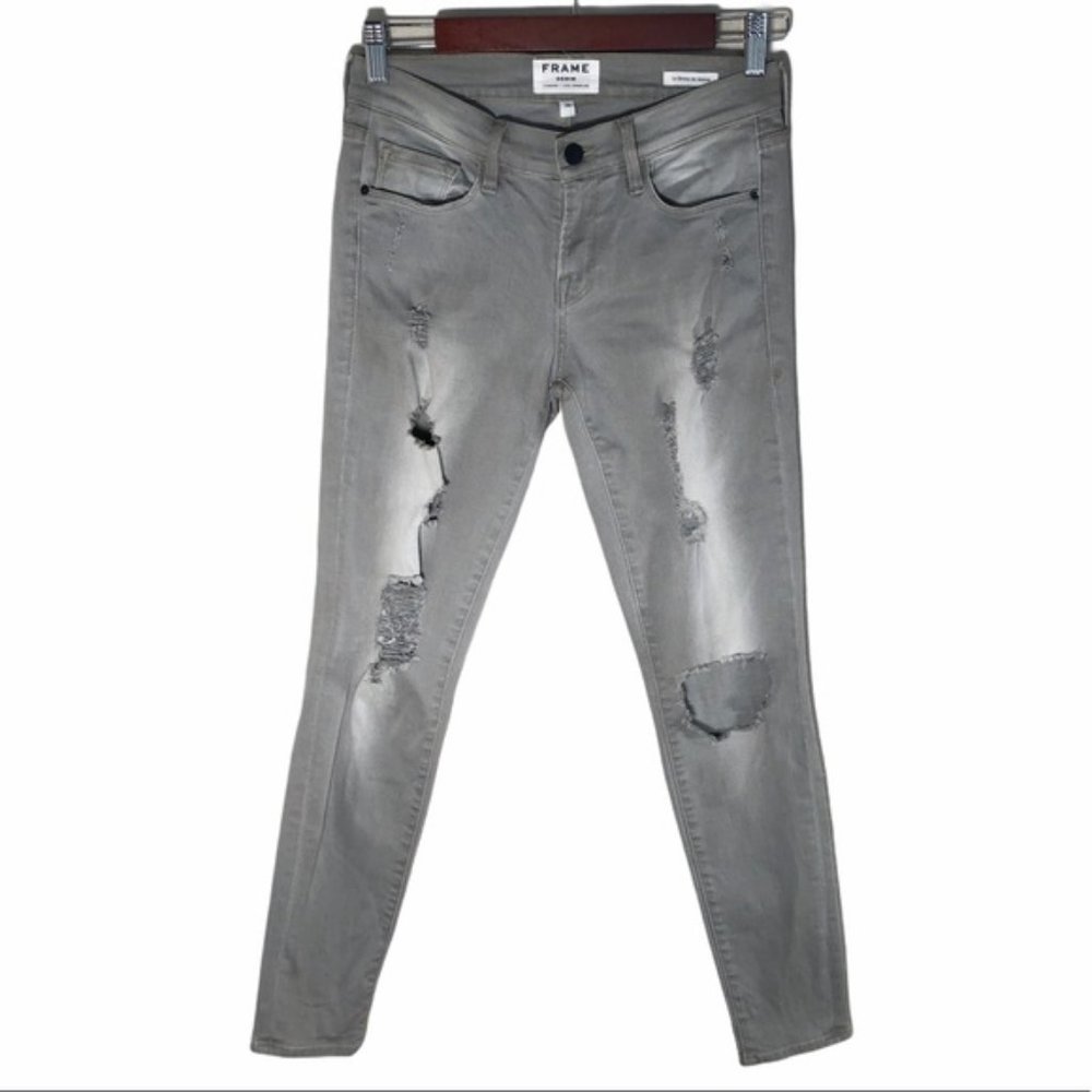 FRAME DENIM Le Skinny De Jeanne in Harding Gray 26